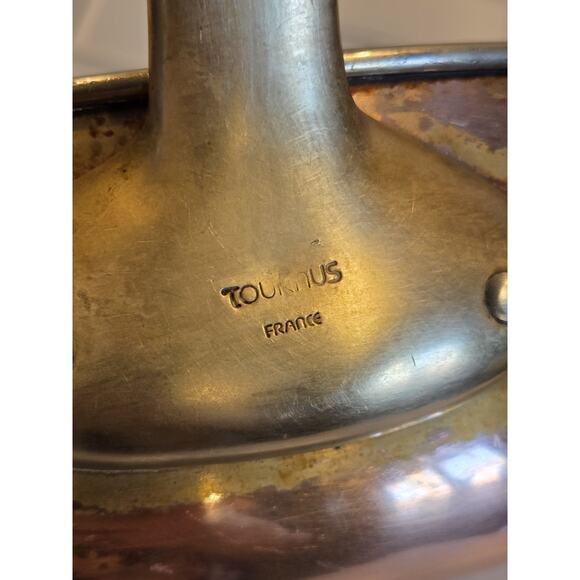 Tournus France Copper & Brass 9.75" x 2.75" Sauté/Sauce Pan 9" Handle EUC VTG - Picture 7 of 12